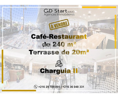 Café-Restaurant équipée de 240 m² avec terrasse de 20 m² à  Charguia II