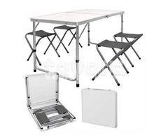 Table valise de camping - Avec 4 tabourets  97710417