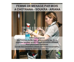 Femme De Ménage Par Mois A Chotrana - Soukra - Ariana