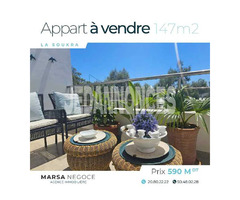 À vendre d'un appartement S3 au début de la soukra