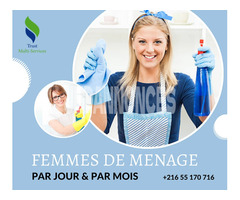 FEMMES DE MENAGE PAR JOUR ET PAR MOIS AU KRAM