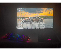 pc gamer + écran gamer + souris + clavier + casque