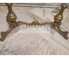 socle de table de base antique en cuivre