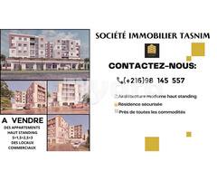 ????Des  Nouveaux Appartements et des locaux commerciaux a borj cedria????